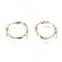 Honeyhandy Alloy Linking Rings, for Jewelry Making, Twisted Ring, Golden, 16~17x1.7mm, , Inner Diameter: 13~13.5mm