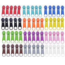 Honeyhandy Zinc Alloy Zipper Puller, Garment Accessories, Mixed Color, 22x7.5x1mm, Hole: 5.5mm, 60pcs/box