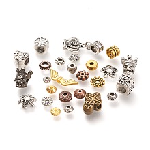 Honeyhandy Tibetan Style Alloy Spacer Beads, Cadmium & Lead Free, Mixed Color, 4.5~27.5x4.5~15.5x1.8~9.5mm, Hole: 1.4~5mm