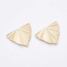 Honeyhandy Smooth Surface Iron Pendants, Cadmium Free & Lead Free, Triangle, Matte Gold Color, 22x28x2mm, Hole: 1.4mm