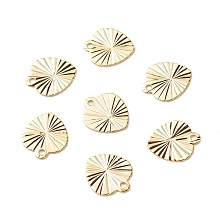 Honeyhandy Brass Charms, Long-Lasting Plated, Cadmium Free & Lead Free, Heart, Real 24K Gold Plated, 10x8.5x0.2mm, Hole: 1.2mm