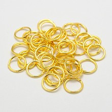 Honeyhandy Brass Round Rings, Soldered Jump Rings, Cadmium Free & Lead Free, Golden, 18 Gauge, 7x1mm, Inner Diameter: 5mm, Hole: 5mm, about 88pcs/10g