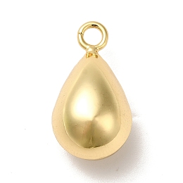 Honeyhandy Rack Plating Brass Pendants, Long-Lasting Plated, Cadmium Free & Lead Free, Teardrop Charms, Real 18K Gold Plated, 20x11mm, Hole: 2.5mm