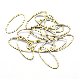 Honeyhandy Brass Linking Rings, Oval, Lead Free & Cadmium Free & Nickel Free, Raw(Unplated), 25x11x1mm, Inner Diameter: 9x23mm