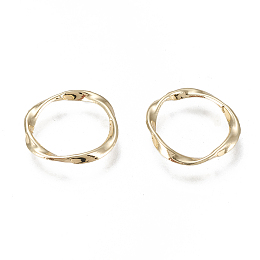 Honeyhandy Alloy Linking Rings, for Jewelry Making, Twisted Ring, Golden, 16~17x1.7mm, , Inner Diameter: 13~13.5mm