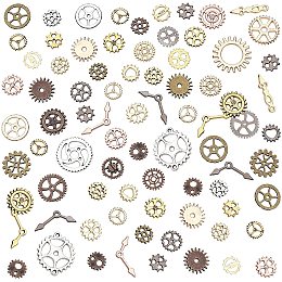 OLYCRAFT 400Pcs Resin Fillers Antique Steampunk Gears Charms 8-Color UV Epoxy Resin Supplies Filling Accessories for Jewelry Making Decoration