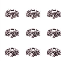 ARRICRAFT 200PCS 8mm Antique Silver Tibetan Style Flower Bead Caps