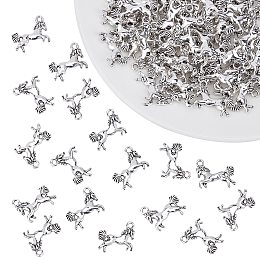 Alloy Pendants, Lead Free & Cadmium Free, Horse, Antique Silver, 16x19x4mm, Hole: 2mm; 100pcs/box