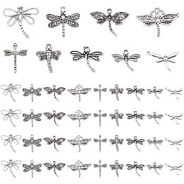 80pcs Pendant Charm Tibetan Silver Jewelry Findings Dragonfly 16x16.5x1mm HC 