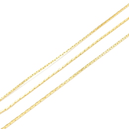 Honeyhandy 3.28 Feet Brass Coreana Chains, Long-Lasting Plated, Cadmium Free & Lead Free, Soldered, Real 18K Gold Plated, 0.5x0.5mm