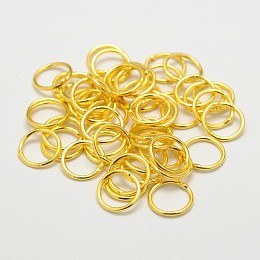 Honeyhandy Brass Round Rings, Soldered Jump Rings, Cadmium Free & Lead Free, Golden, 18 Gauge, 7x1mm, Inner Diameter: 5mm, Hole: 5mm, about 88pcs/10g