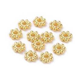 Tibetan Style Alloy Daisy Spacer Beads, Flower, Lead Free & Cadmium Free, Golden, 4.5x1.5mm, Hole: 1mm, about 1000pcs/100g