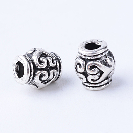 Honeyhandy Tibetan Style Alloy Beads, Vase, Cadmium Free & Lead Free, Antique Silver, 7x6mm, Hole: 2mm