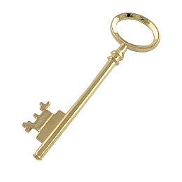 Honeyhandy Tibetan Style Alloy Skeleton Key Large Pendants, Lead Free & Cadmium Free, Golden, 80x23x3mm, Hole: 12x18mm