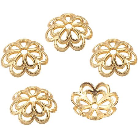 Arricraft About 1000 Pcs Tibetan Style Flower Petal Bead Caps Alloy Spacer Beads for Bracelet Necklace Jewelry Making, Gold