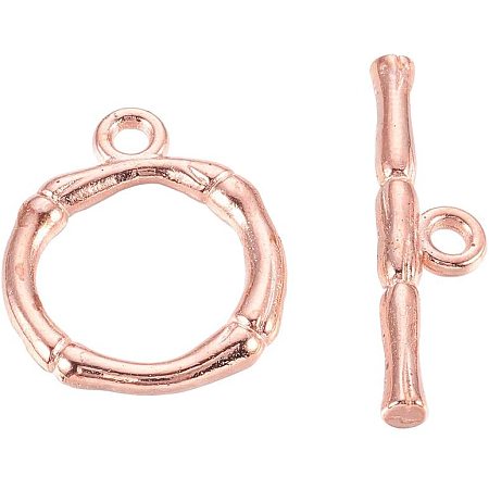 ARRICRAFT 200 Sets Alloy Toggle Set, Jewelry Clasps, Bracelets Connectors, Toggle End Clasps for Jewelry Making-Rose Gold