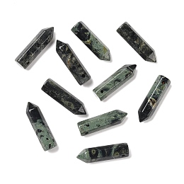 Honeyhandy Natural Kambaba Jasper Pointed Pendants, Faceted, Bullet, 30~33x8~9mm, Hole: 1.4~1.6mm