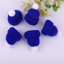 Honeyhandy Polyester Doll Woolen Hat, for Accessories Decorate Doll, Blue, 60x43x12.5mm