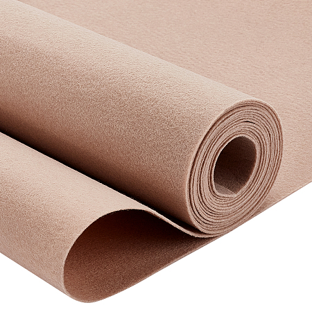BENECREAT Polyester Felt, Fabric, Rectangle, Khaki, 40x0.1cm, 3m/roll