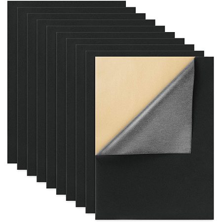 BENECREAT 12PCS Velvet (Dark Slate Gray) Fabric Sticky Back Adhesive Felt Sheet (40cm x 29cm /11.4