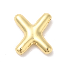 Honeyhandy Eco-Friendly Rack Plating Brass Pendants, Long-Lasting Plated, Lead Free & Cadmium Free, Real 18K Gold Plated, Letter Charm, Letter X, 21~23x13~26x4.5~5.5mm, Hole: 2.5~3.5x1.5~2mm