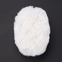 Honeyhandy Polyester & Nylon Yarn, Imitation Fur Mink Wool, for DIY Knitting Soft Coat Scarf, Ghost White, 4.5mm