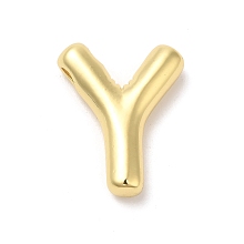 Honeyhandy Eco-Friendly Rack Plating Brass Pendants, Long-Lasting Plated, Lead Free & Cadmium Free, Real 18K Gold Plated, Letter Charm, Letter Y, 21~23x13~26x4.5~5.5mm, Hole: 2.5~3.5x1.5~2mm