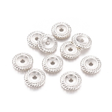 Honeyhandy CCB Plastic Beads, Antique Silver Color, Flat Round, 18mm in diameter, 3mm thick, hole: 3mm