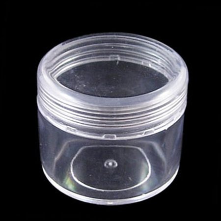 NBEADS 108 Pcs Plastic Bead Containers, Round, about 3.9cm in diameter, 3.3cm high