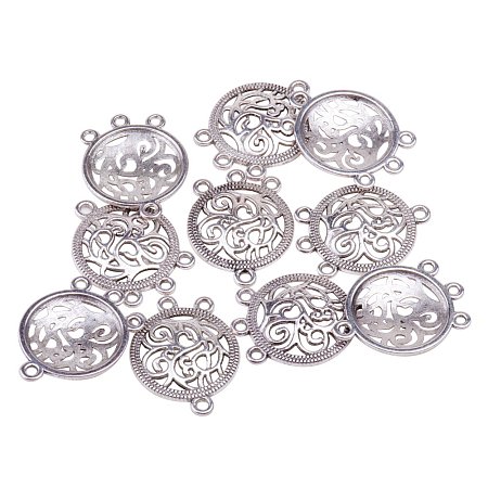 ARRICRAFT 10 Pcs Antique Silver Tibetan Style Chandelier Component Links for Dangle Earring Making, 26.5x20x3mm
