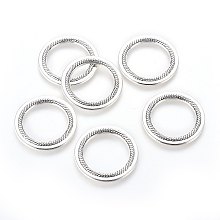 Honeyhandy Alloy Linking Rings, Circle Frames, Lead Free and Cadmium Free, Antique Silver, 27x2mm, Hole: 19mm