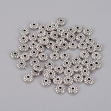 ARRICRAFT Tibetan Style Alloy Spacer Beads, Flat Round, Antique Silver, Lead Free & Cadmium Free, 6x6x2mm, Hole: 1mm