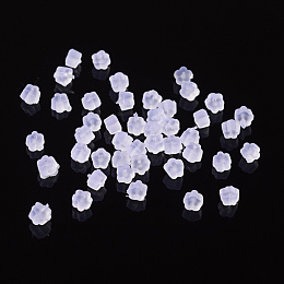 Honeyhandy Plastic Ear Nuts, Earring Backs, White, Size: about 2.5mm long, 4mm wide, 2.5mm thick, Hole: 0.7mm