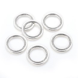 Honeyhandy Alloy Linking Rings, Circle Frames, Lead Free and Cadmium Free, Antique Silver, 27x2mm, Hole: 19mm