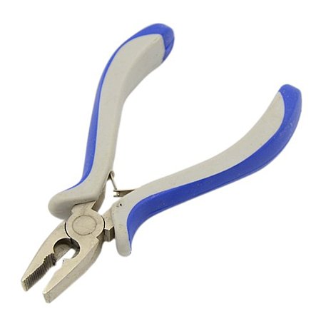 NBEADS 1 Pc Carbon-Hardened Steel Jewelry Pliers Wire-Cutter Pliers Jewelry Beading Tool with Serrated Jaws 12cm Long