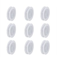 NBEADS 50 Pcs Plastic Empty Spools for Wire, Thread Bobbins, White, 67x14mm, Hole: 10.5mm