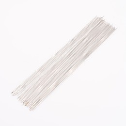 Honeyhandy Steel Beading Needles, Stainless Steel Color, 100x0.45mm, about 34~38pcs/bag