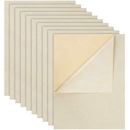 BENECREAT 12PCS Velvet (Beige) Fabric Sticky Back Adhesive Felt Sheet11.5"x15.5", Self-Adhesive, Durable and Water Resistant, Multi-purpose, Ideal for Art and Craft Making