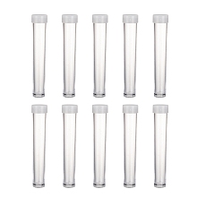 Honeyhandy Clear Tube Plastic Bead Containers with Lid, 13.5mm wide, 76mm long