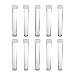 Honeyhandy Clear Tube Plastic Bead Containers with Lid, 13.5mm wide, 76mm long