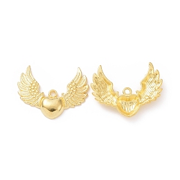 Honeyhandy Alloy Pendants, Lead Free and Cadmium Free, Wing, Golden, 28.5x36.5x5mm, Hole: 2.5mm