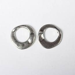 Honeyhandy Antique Silver Tone Tibetan Style Alloy Pendants, Lead Free and Cadmium Free, Donut, about 20.5mm long, 20.5mm wide, 3mm thick, hole: 12mm