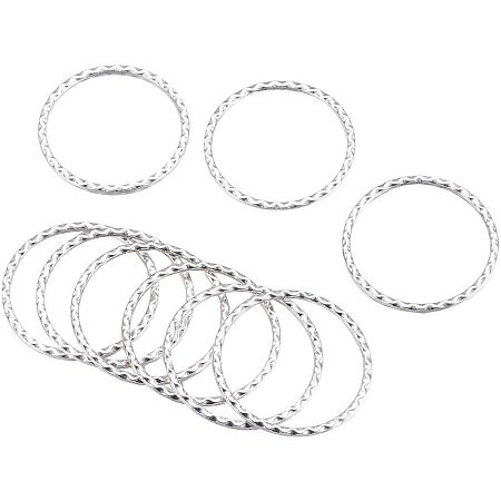 Pandahall Elite 200pcs Alloy Linking Rings Tibetan Style Circle Frames Antique Silver Circle Connector Charms for Jewelry Pendants Earrings Making