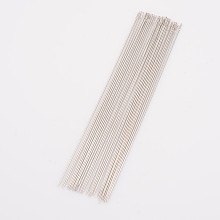 Honeyhandy Steel Beading Needles, Stainless Steel Color, 55x0.45mm, about 30pcs/bag