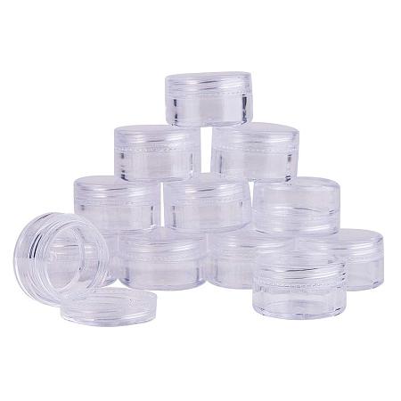 ARRICRAFT About 5oz 12pcs Column Clear Empty Plastic Cosmetic Samples Container Pot Jars with Screw Lids for DIY Diamond, Beads and Other Small Items (25x28mm)