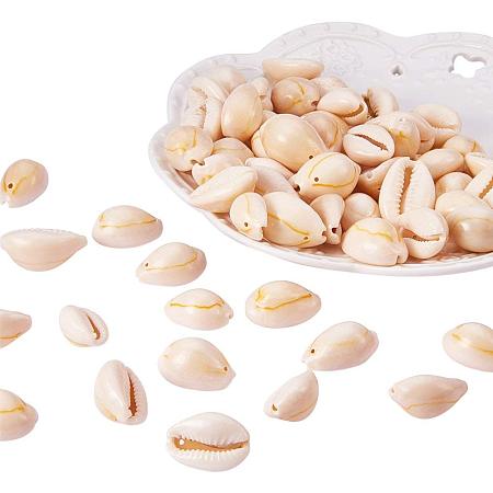 ARRICRAFT Natural Shell Beads Oval Spiral Shells with Holes for Craft Length 17-22mm