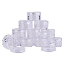 ARRICRAFT About 5oz 12pcs Column Clear Empty Plastic Cosmetic Samples Container Pot Jars with Screw Lids for DIY Diamond, Beads and Other Small Items (30x18mm)