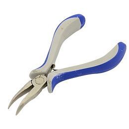 ARRICRAFT Carbon Steel Jewelry Pliers for Jewelry Making Supplies, Bent Nose Plier, Ferronickel, about 5.8cm wide,12.8cm long