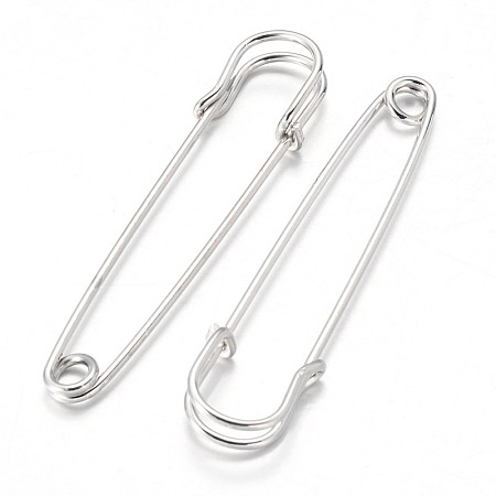 Honeyhandy Iron Kilt Pins, Platinum Color, 70mm long, 18mm wide, 6mm thick, Hole: 5~6mm