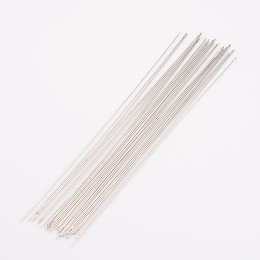 Honeyhandy Steel Beading Needles, Stainless Steel Color, 120x0.45mm, about 25~30pcs/bag